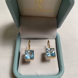 Ross Simons blue topaz earrings
